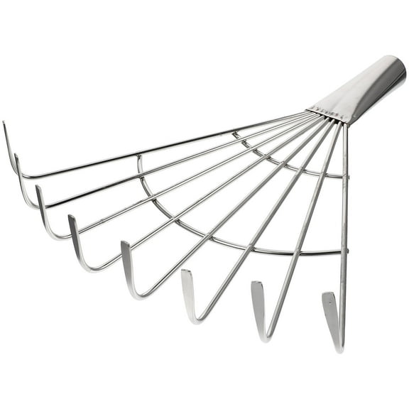unbranded 3pcs Leaf Rake Without Handle Stainless Steel 8-tooth Garden Rake Garden Supplies