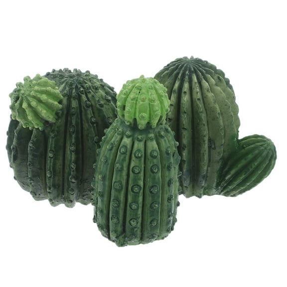 unbranded 3pcs Resin Landscape Cactus Mini Cactus Figurines Cactus Home Decor Resin Cactus Artificial Plants Mini Cactus Decor Fake Cactus Plants