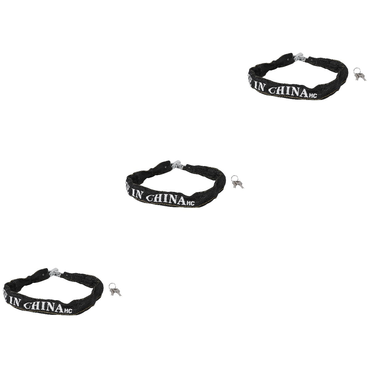 LITINKIMI Bike Lock 3Pcs Heavy Duty Anti-Theft Strong Joint Mechanism for Bicycles