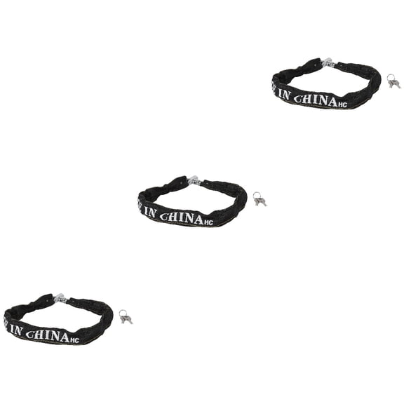 unbranded 3pcs Multi-purpose Heavy Duty Security Anti-theft Bike Chain Lock for Motorcycle Electrombile