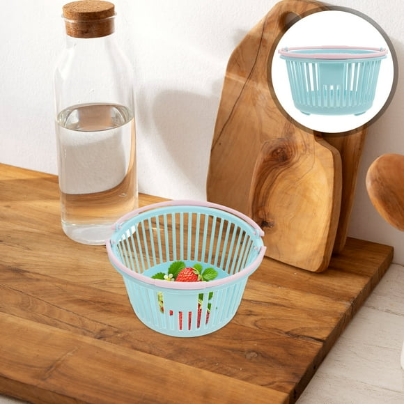 unbranded 3pcs Plastic Fruit Baskets Strawberry Baskets For Boys And Girls Small Shopping Handle Farmers Market Decor