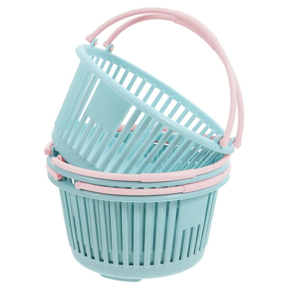 unbranded 3pcs Plastic Fruit Baskets Strawberry Baskets For Boys And Girls Small Shopping Handle Farmers Market Decor
