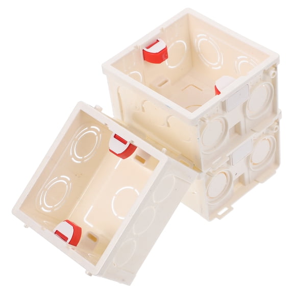 LITINKIMI Electrical Switch Box Pvc Square Concealed Installation 3Pcs 3.58X3.22X1.97In