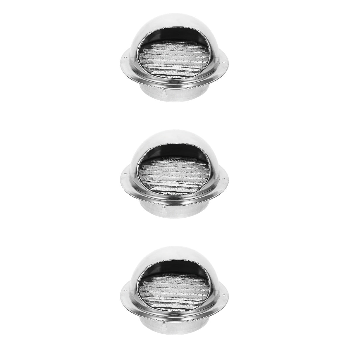 unbranded 3pcs Round Exhaust Grille External Extractor Wall Dryer Vent Stainless Steel Vent Cover