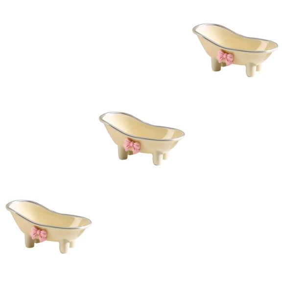 unbranded 3pcs Soap Container Soap Case Bathroom Soap Dish Bathtub Shape Soap Storage Dish Soap Box