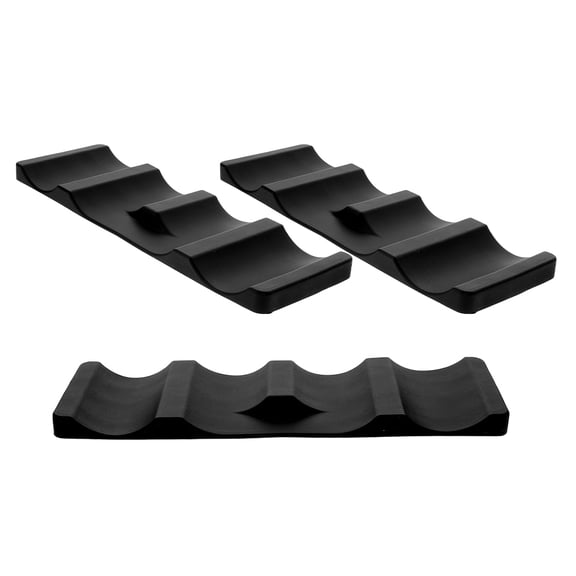 FONDOTIN Silicone Fridge Beverage Mat Black Anti-Slip Soda and Beer Holder