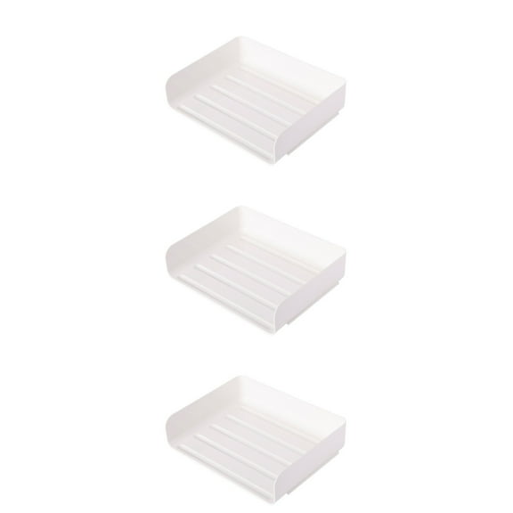 unbranded 3pcs Stackable White Paper Trays Desktop Storage Racks File Document Letter Tray