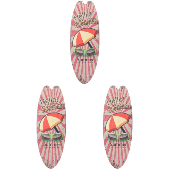 LITINKIMI Creative Wooden Surfboard Sign Safe Lasting Design for Summer Beach 3Pcs