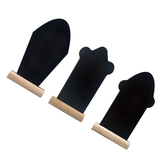 LITINKIMI Tabletop Chalk Boards Black Wood 3Pcs 5.7x3.1In