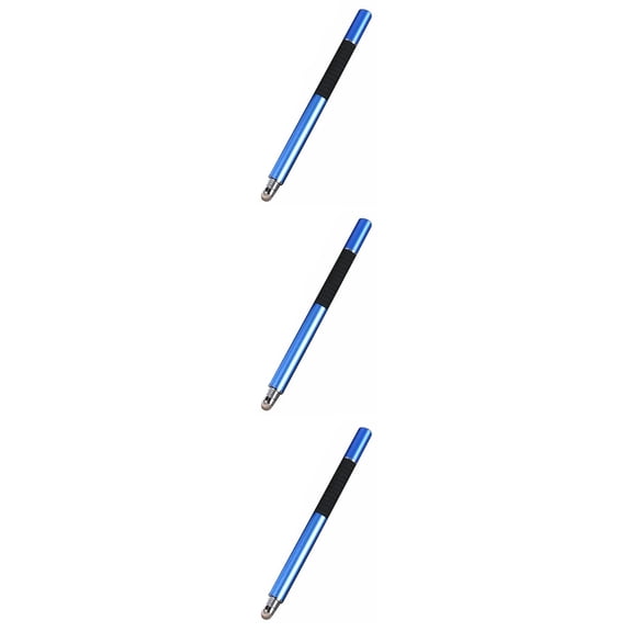 unbranded 3pcs Universal 2 in 1 Disc and Fiber Tip Capacitive Stylus Touch Screen Pen for All Touch Screen Devices Tablets & Cell Phones (Dark )