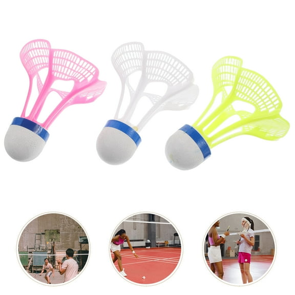 OUNONA Nylon Shuttlecock for Sports Training, and Impact Resistant, 3 Pieces for Badminton Practice