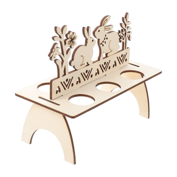 unbranded 3pcs Wooden Egg Holder Household Egg Stand Decorative Easter Decor Festival Egg Rack