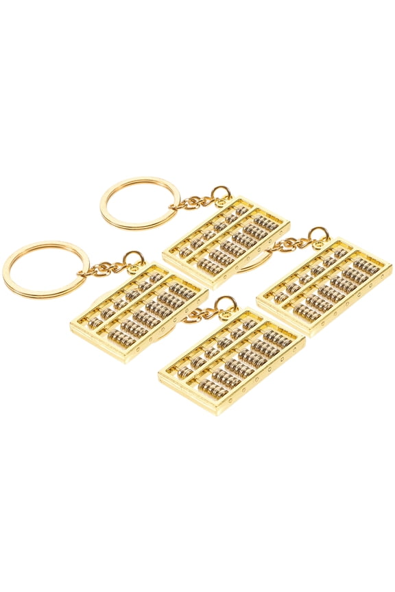 4 Pcs Abacus Gold Feng Shui Asbscus Charms Weekly Calculation Man Miss