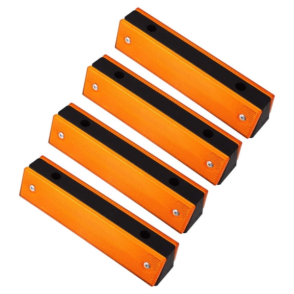 FONDOTIN 4-Pack Reflective Safety Warning Signs, Plastic Traffic Markers for High Visibility and Road Safety