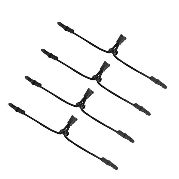 unbranded 4 Pcs Anti Ear Mask Rope Mask Strap Extender Mask Lanyard 19CM Black