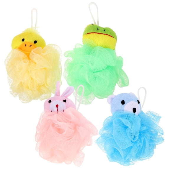 unbranded 4 Pcs Bath Sponge for Kids Bathroom Shower Loofah Toddler Toys Pool Baby