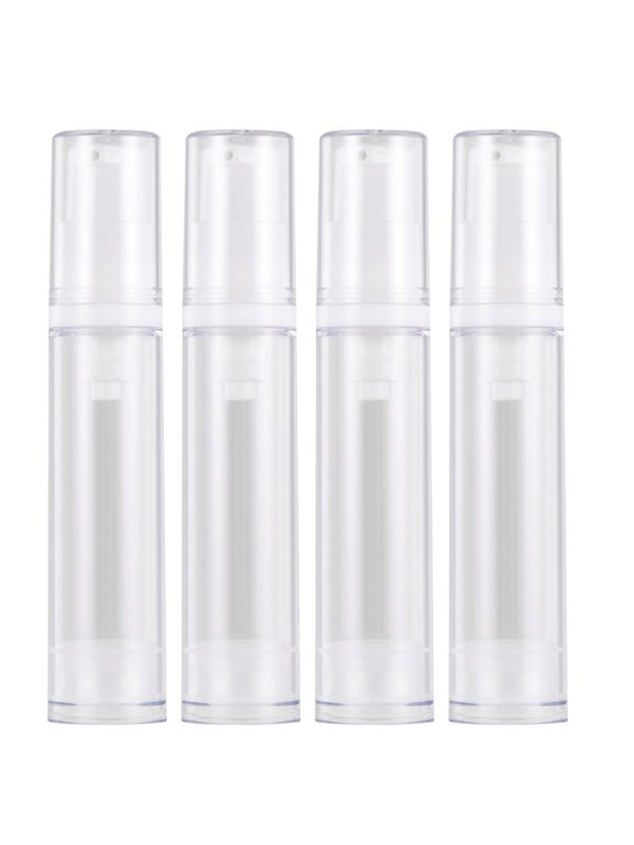 4 Pack 10ml Transparent Refillable Pump Bottles Durable Storage Containers for Easy Use and Cleaning