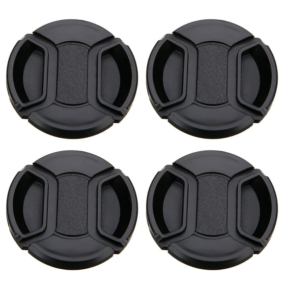 unbranded  4 Pcs Lens Protective Covers Center Pinch Camera Cap Compatible Protector Black