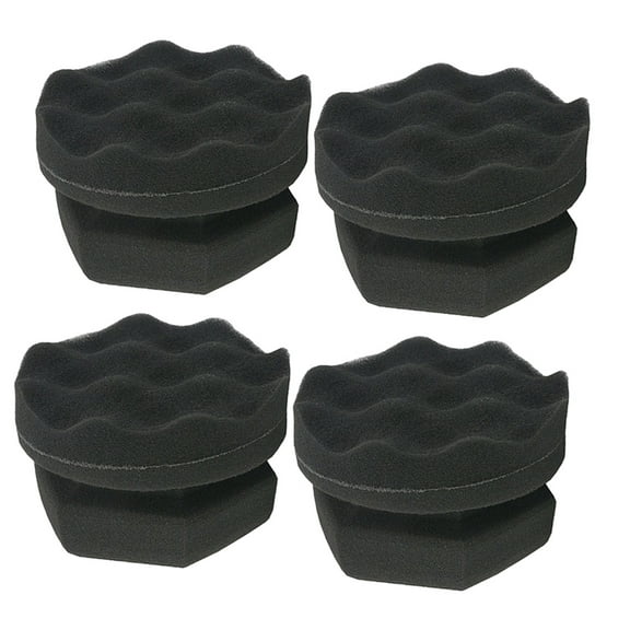 GOOHOCHY Waxing Sponge Black 4Pcs 4.3x4.3x2in