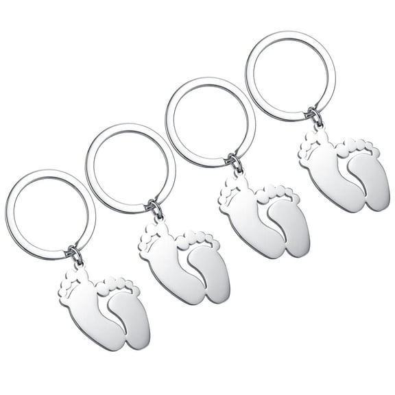 KHBUAB Baby Keychain Silver 4Pcs cate Design Bag Accessory