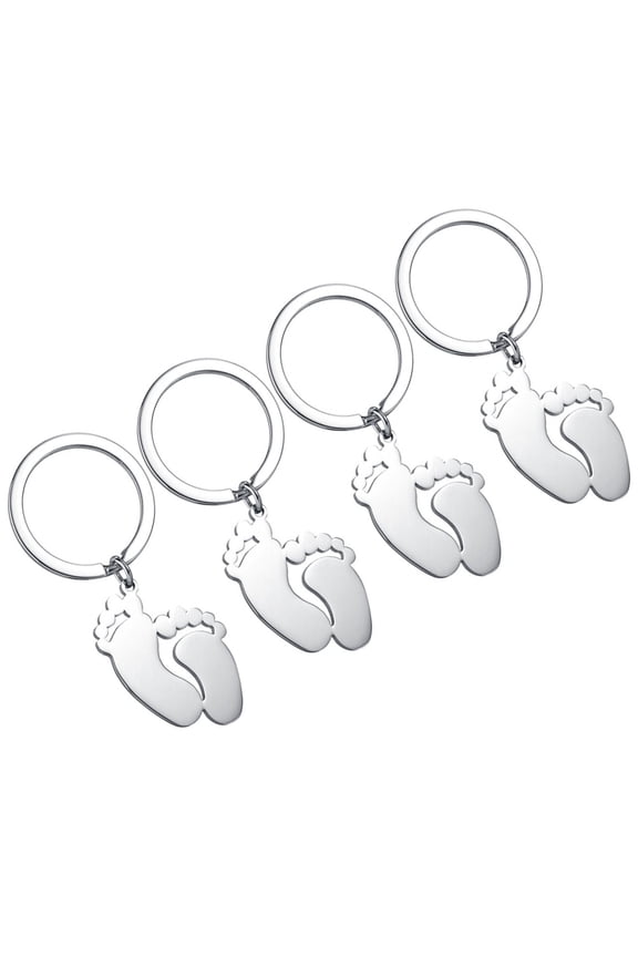 Baby Keychain Silver 4Pcs cate Design Bag Accessory