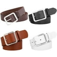 thumbnail image 1 of unbranded  4 Pcs Casual Brown Belt for Men and Women Waist but Men's Women's Miss, 1 of 8
