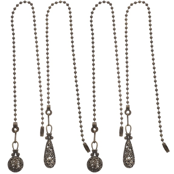 Raindrops Pull Chain for Light Fan Chain Extender Golden Metal 4Pcs