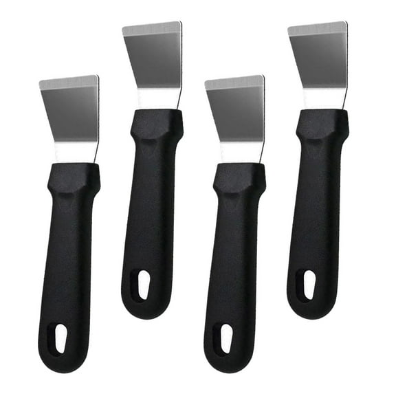 unbranded 4 Pcs Cleaning Blade Plaster Spatula Multi Paint Scraper Black