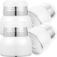 thumbnail image 1 of OULII 4Pcs Transparent Press Type Empty Lotion Bottles for Storage Use Refillable Face Cream Containers, 1 of 8