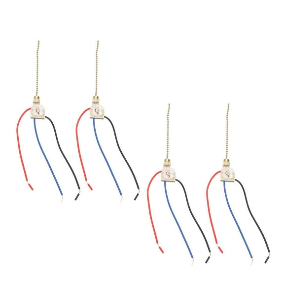 unbranded 4 Pcs Cord Electric Zipper Switch Retro Zipper Design 13X2.5X1.5CM