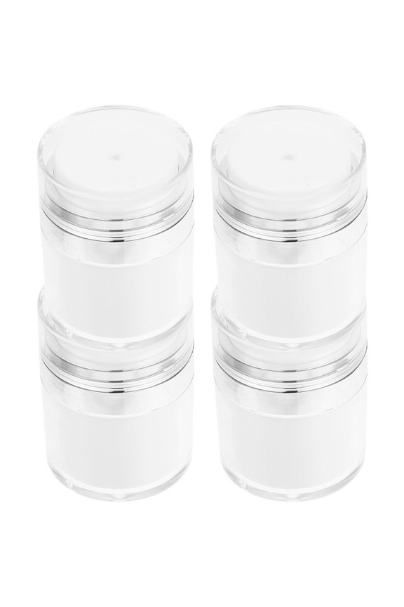 unbranded  4 Pcs Cream Jar Empty Container Airless Travel Makeup Bag Friendly Skincare