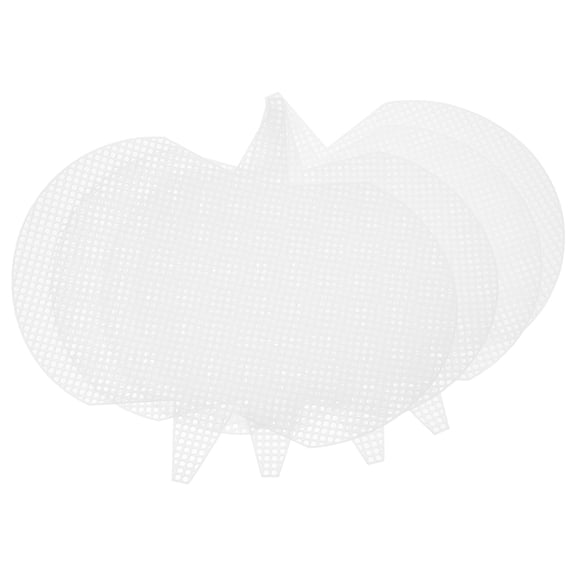 unbranded  4 Pcs Cross Stitch Grid Board Woven Storage Basket DIY Bag Weaving Material Kit White
