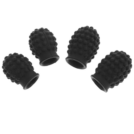 unbranded 4pcs Silicone Drumstick Silent Tips Mute Drum Stick Mallet Protecting Covers