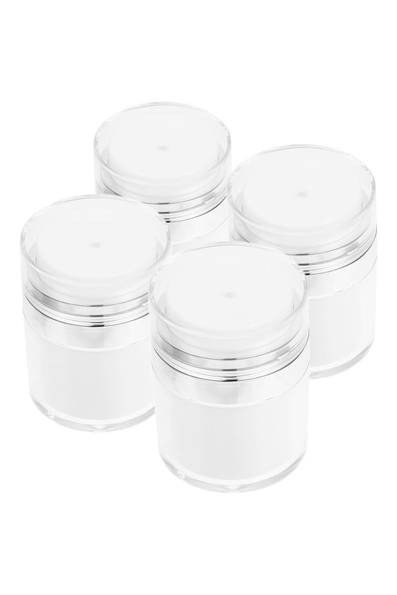 Smooth Bottle Mouth Airless Pump Jars PP for Women 4Pcs 2.55X2.20X2.20in