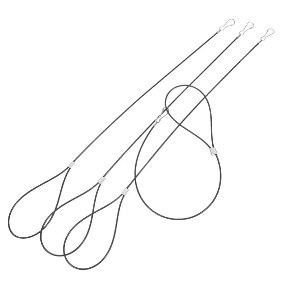 unbranded  4 Pcs Fall-proof Cable Key Ring Stainless Steel Door Latch Rope