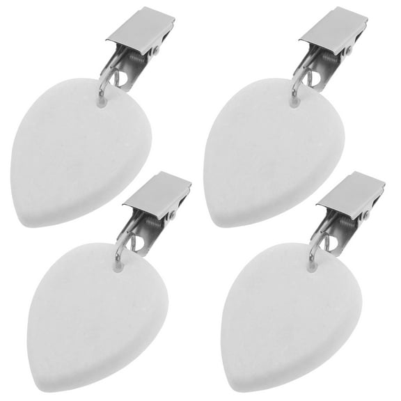 unbranded 4 Pcs Flag Weights Drapery Tablecloth Holder 8X3.5X1CM White
