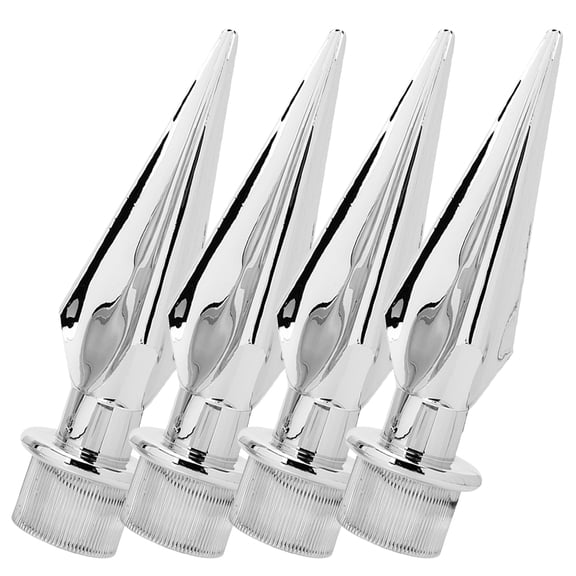 unbranded 4 Pcs Flagpole Head Flagpole Replacement Tops Hotel Flagpole Decoration Silver