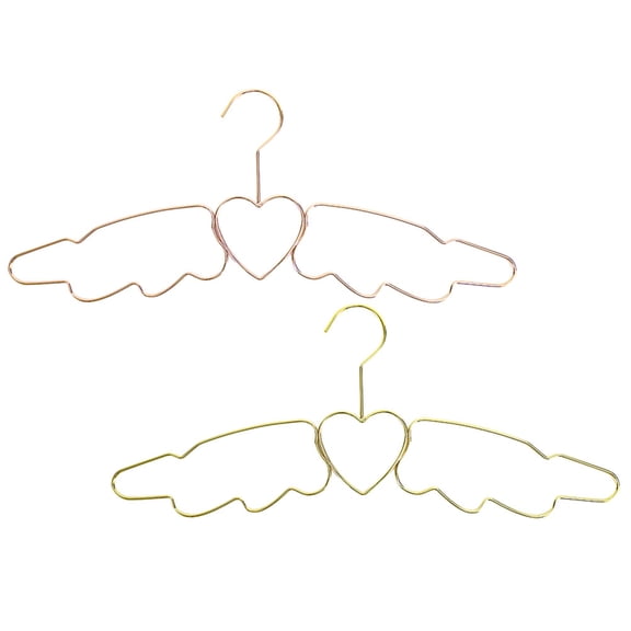 YUYUETIME 4Pcs Wing Design Metal Clothes Hangers Non Skid Coat Rack for Home Use Assorted Colors