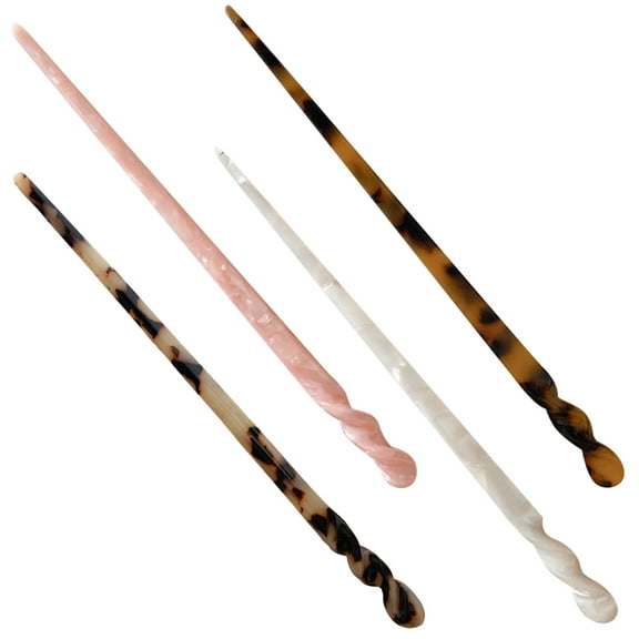 unbranded  4 Pcs Hair Bun Holder Long Pin Chopsticks for Women Baby Elastics Rave Accessories Miss