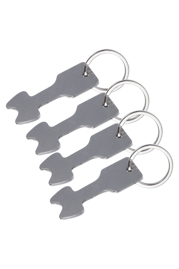 4 Pcs Hanging Token Keyring Chain Trolley Coin Shopping Cart Supplies
