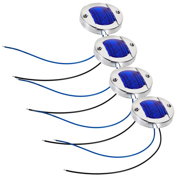 unbranded 4 Pcs LED Truck Lights Trailer Round Edge AS Material Indicators