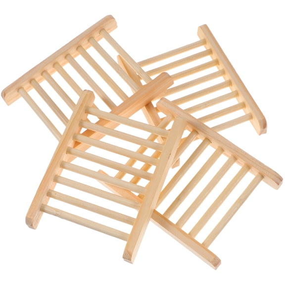 unbranded 4 Pcs Laundry Soap Dish Shower Holder Bathtub Plug Bar Loofah Travel