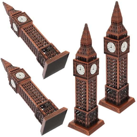 unbranded 4 Pcs London Big Ben Classic Sculpture Distinctive Home Ornament