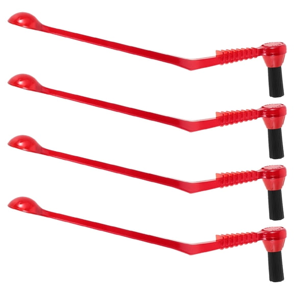 YSNOOWE Coffee Cleaning Brush Set Nylon PP Material Red 4Pcs