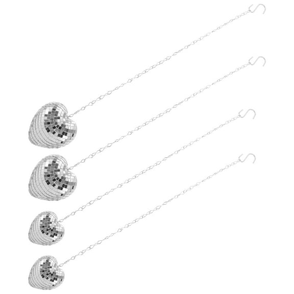 unbranded 4 Pcs Mardi Gras Disco Balls Mirror Wall Decals Decorations