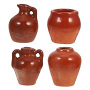 FONDOTIN Set of 4 Mini Ceramic Flower Pots Half-Glazed for , Cacti, Herbs, and Home Decoration