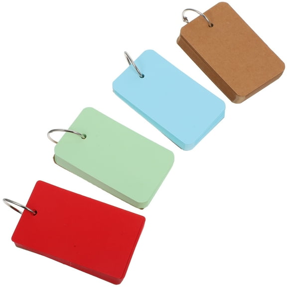 MOKKHNB Flash Cards Blue Binder Ring Design 3.5 x 2.