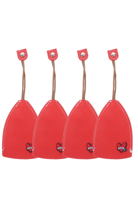 4 Pcs Padlock Key Case Key Pouch Lovers 7.5x11.5cm Red