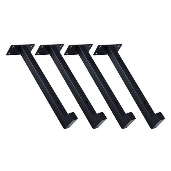 unbranded 4 Pcs Partition Bracket Shelf Holder Fixing Bracket Shelf Bracket 20X8.2CM Black