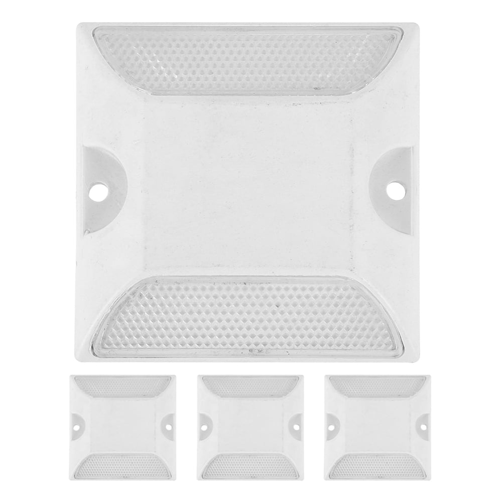 unbranded 4 Pcs Pavement Markers Reflector for Drive Way Heavy-duty Road Sign All-steel Reflective White